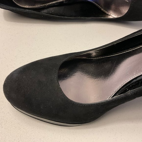 Alfani suede and patent leather platform pumps - Picture 4 of 6